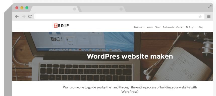 WordPress website maken voorbeeld