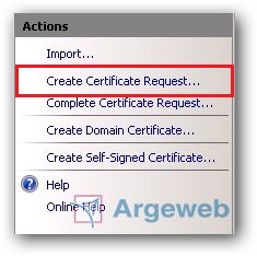 Create Certificate Request...
