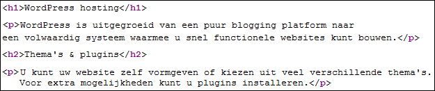 header tags voorbeeld