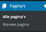 Nieuwe pagina aanmaken