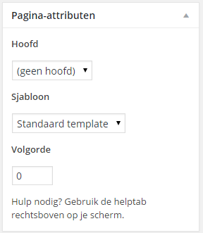 Pagina attributen