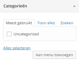 toevoegen van categorieën