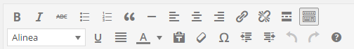 WordPress werkbalk