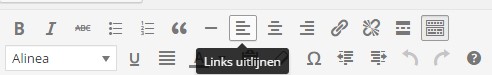 Uitleg werkbalk