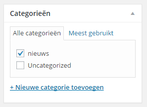 Bericht categorie