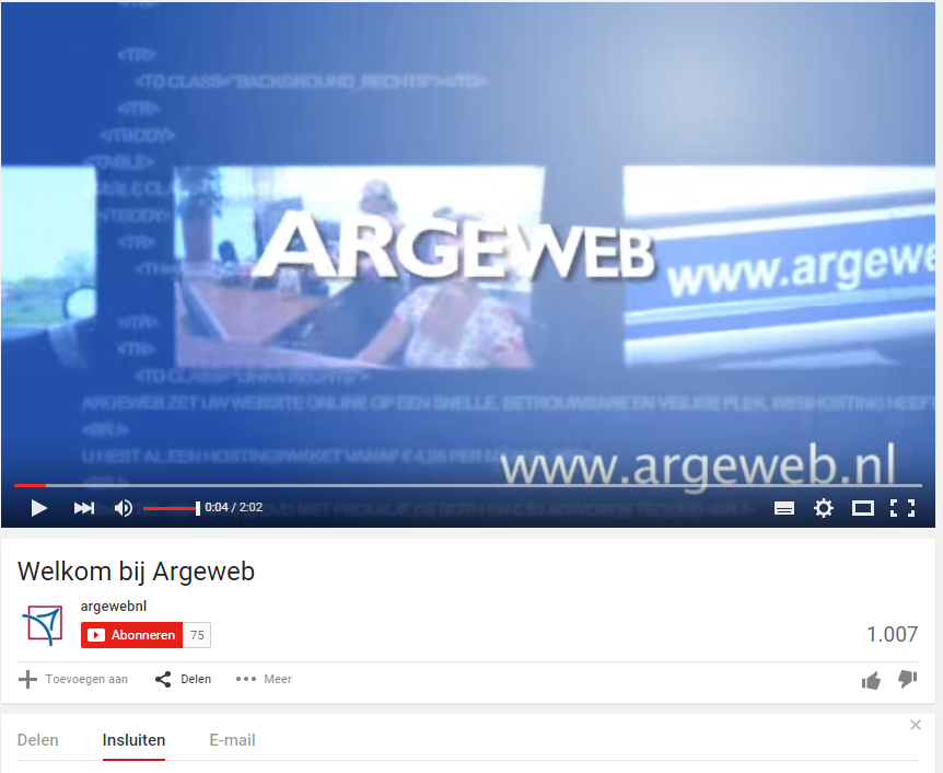 Video toevoegen website