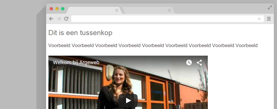 WordPress video in tekst
