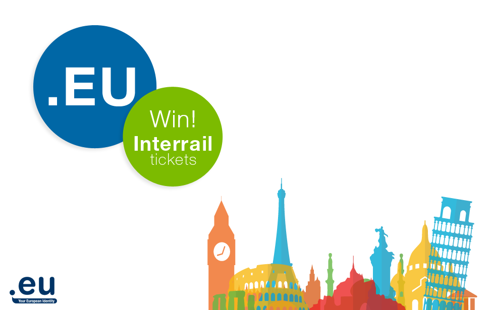 Win twee interrail tickets door Europa bij het registreren van een domeinnaam