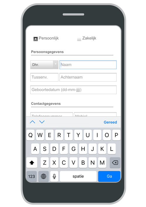 Tekst code formulier