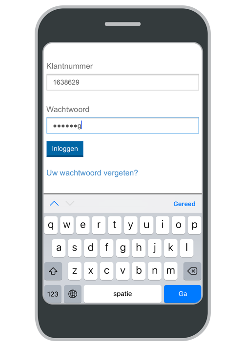 Wachtwoord code formulier