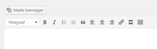Media toevoegen via de media gallery in WordPress