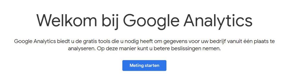 google analytics meting starten