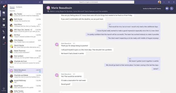 microsoft teams chat