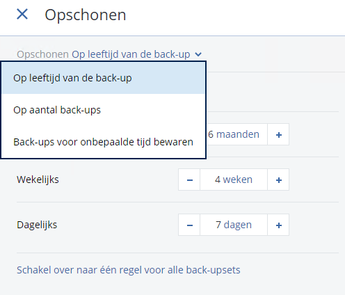 Acronis backups automatisch verwijderen Acronis backups automatisch verwijderen