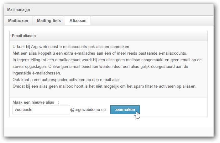 Alias invullen Alias invullen