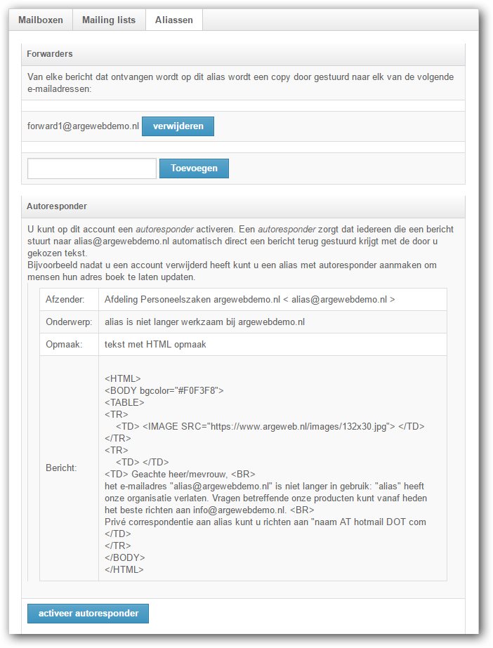 autoresponder aanmaken autoresponder aanmaken