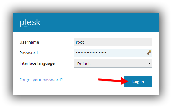 Login Plesk