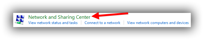 Network and Sharing Center