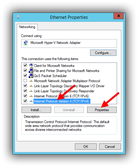 ethernet properties Internet Protocol Version 4