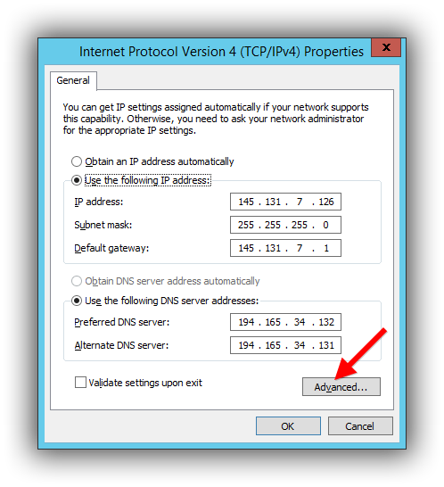 IPv4 advanced IPv4 advanced