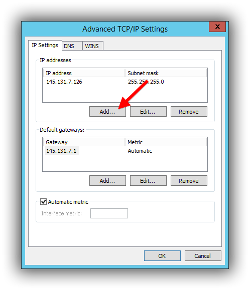 add IP address add IP address