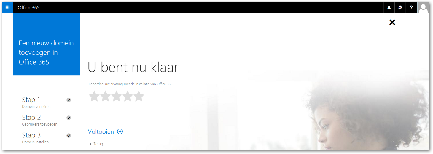 Office 365 Domein toegevoegd Office 365 Domein toegevoegd