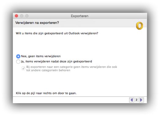 Verwijderen na exporteren Verwijderen na exporteren
