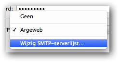 wijzig smtp serverlijst wijzig smtp serverlijst