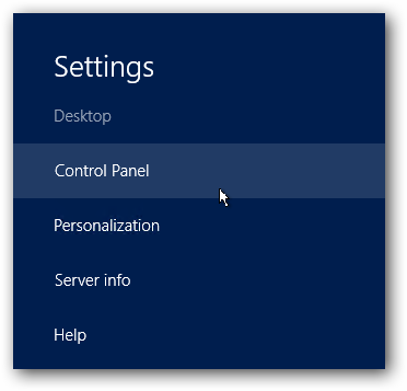 control panel control panel