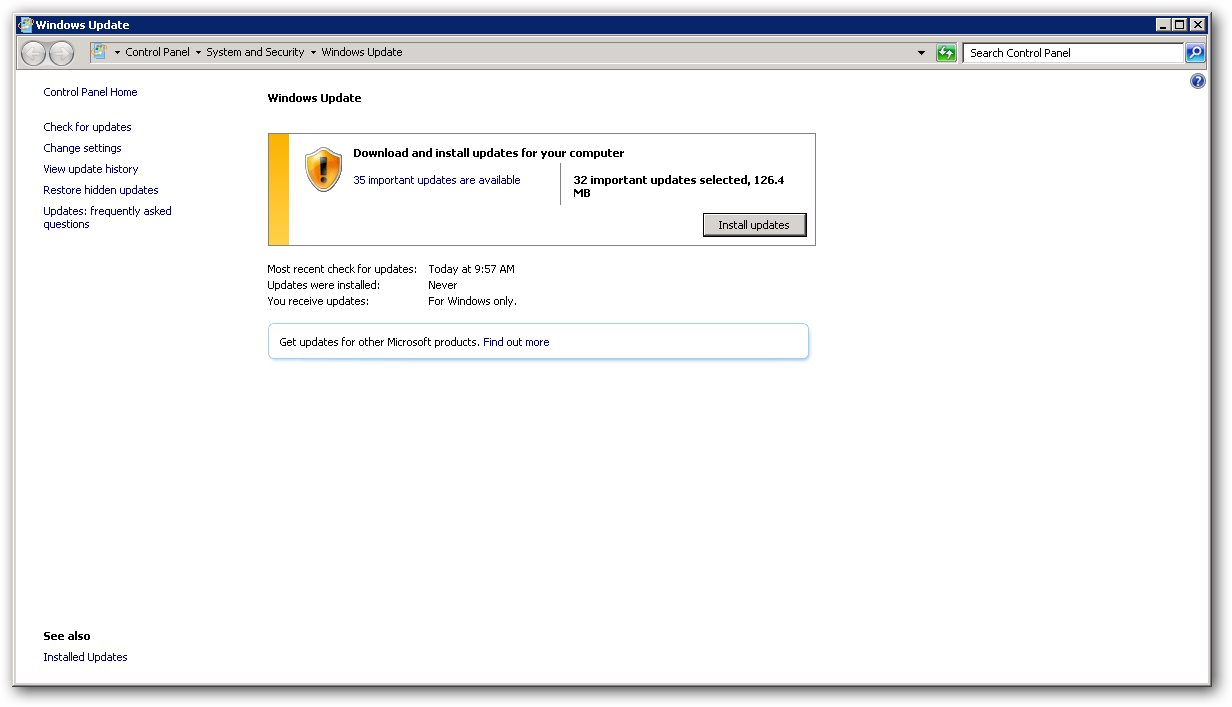 Windows Updates- Updates installeren Windows Updates- Updates installeren
