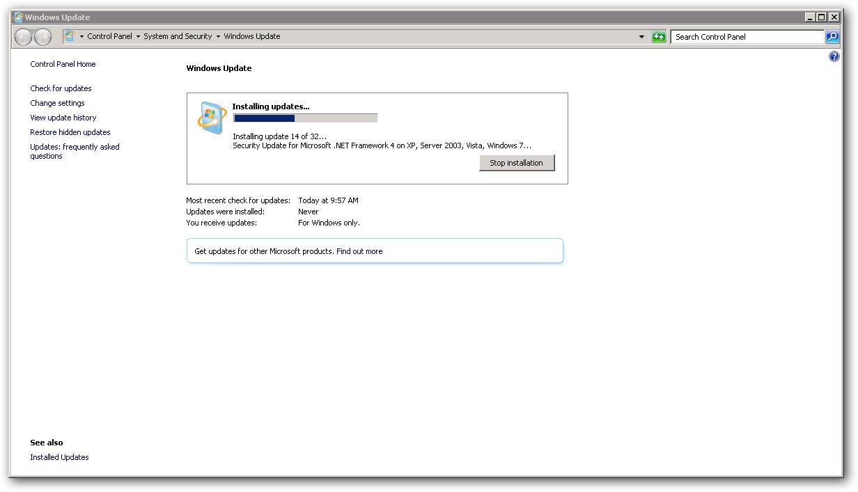 Windows Updates- Updates installeren Windows Updates- Updates installeren