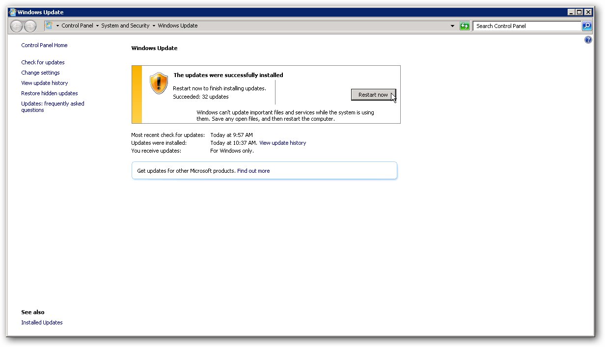 Windows Updates- restart Windows Updates- restart