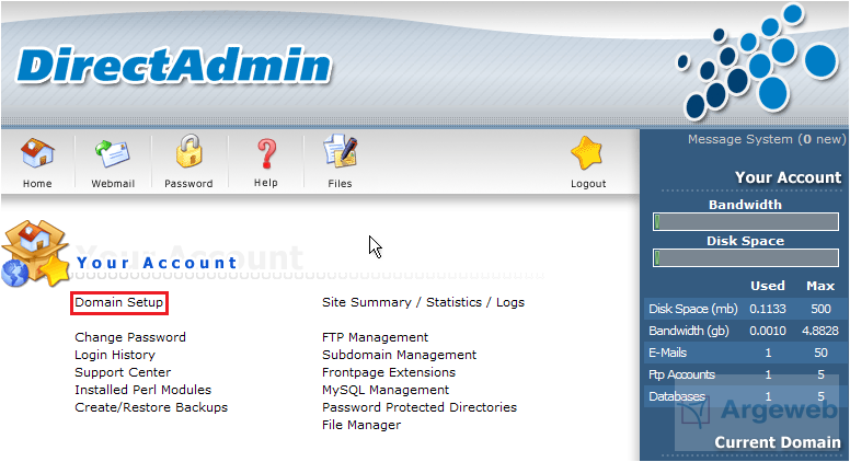 domain setup