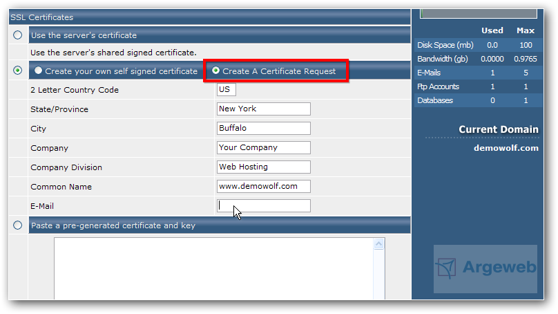 ssl certificate