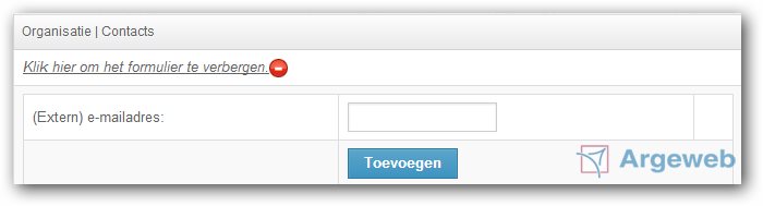 Toevoegen contact Toevoegen contact