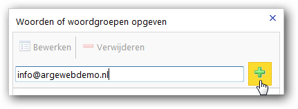 Input opgeven