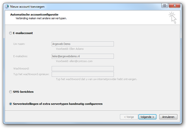 Handmatig Configureren Handmatig Configureren