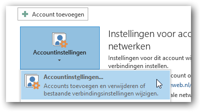 account instellingen account instellingen