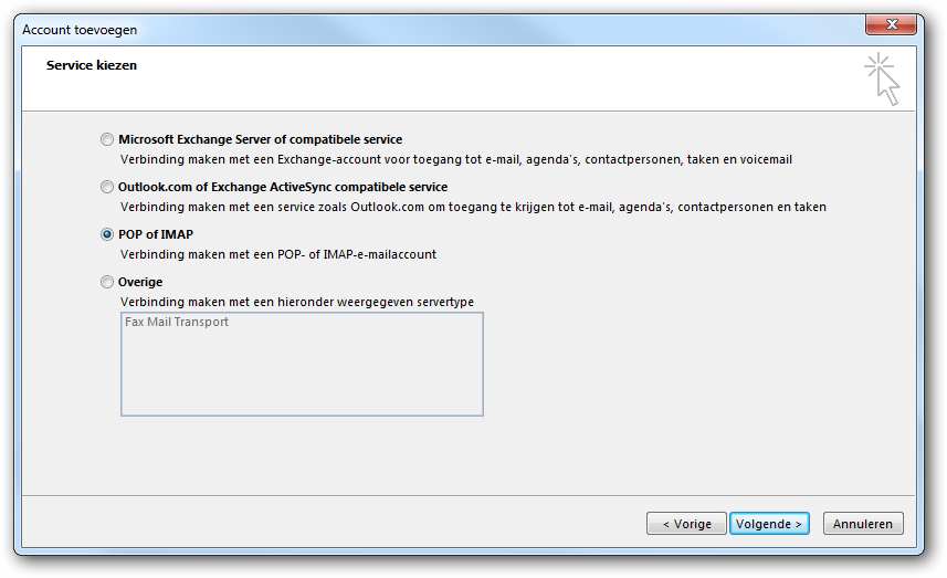POP of IMAP POP of IMAP