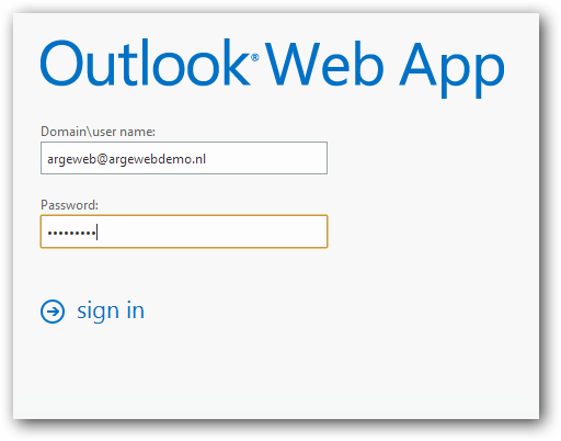 Outlook Web App inlog