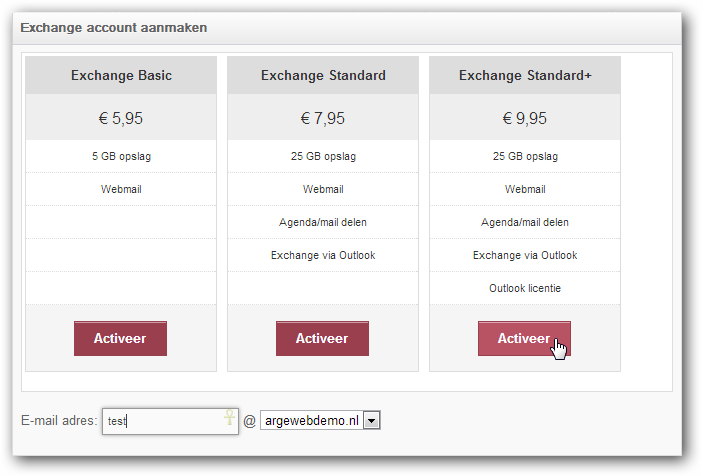 Mailbox activeren Mailbox activeren
