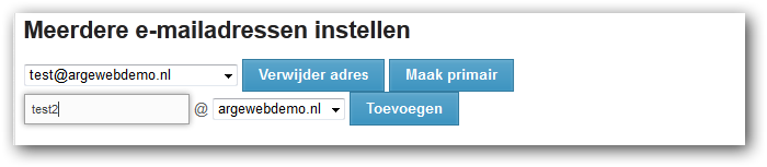 Meerdere e-mailadressen instellen Meerdere e-mailadressen instellen