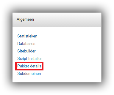 pakket details