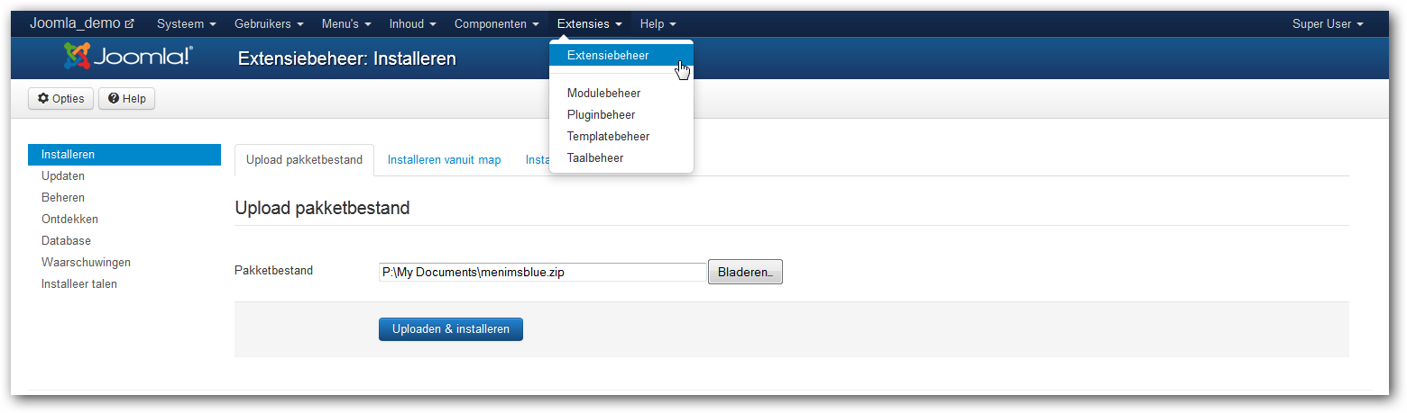 Template install Template install