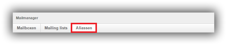 Aliassen Mailmanager
