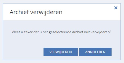 Archief verwijderen