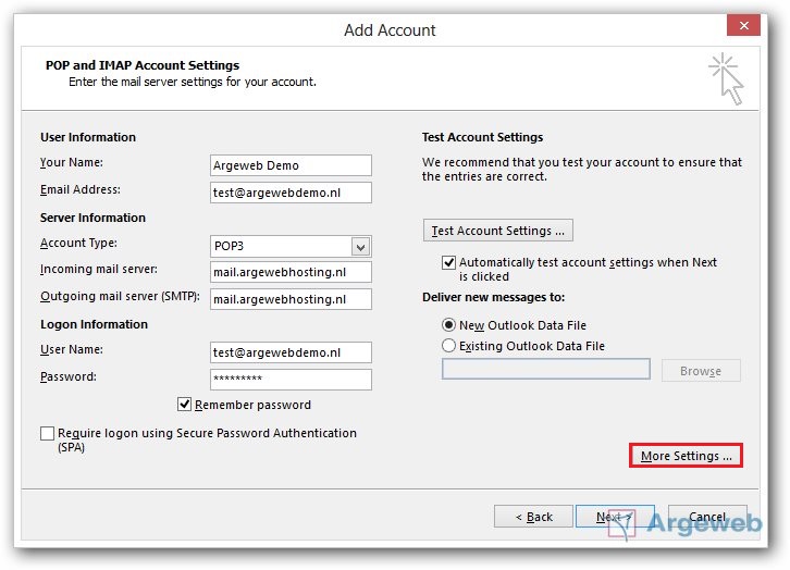 Account instellen Account instellen