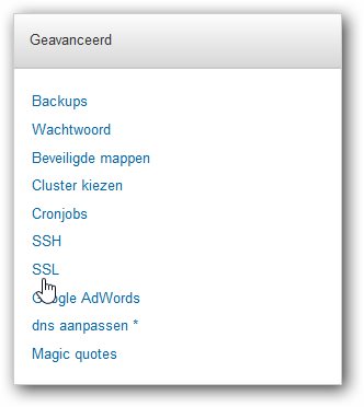 geavanceerde opties geavanceerde opties