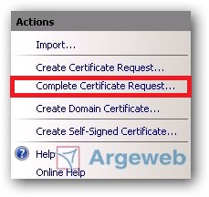 Complete Certificate Request