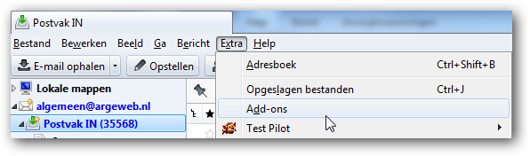 Addon menu Addon menu
